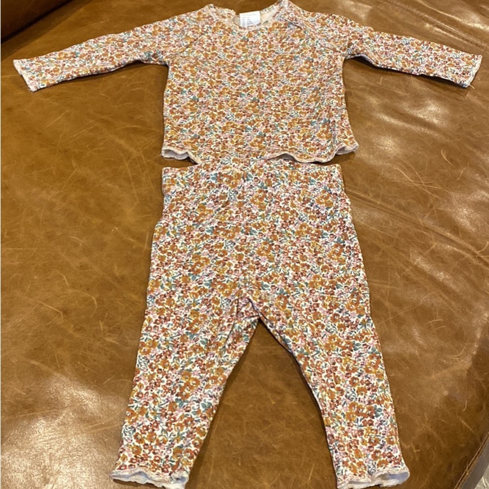 H&M matching set floral size 3 months